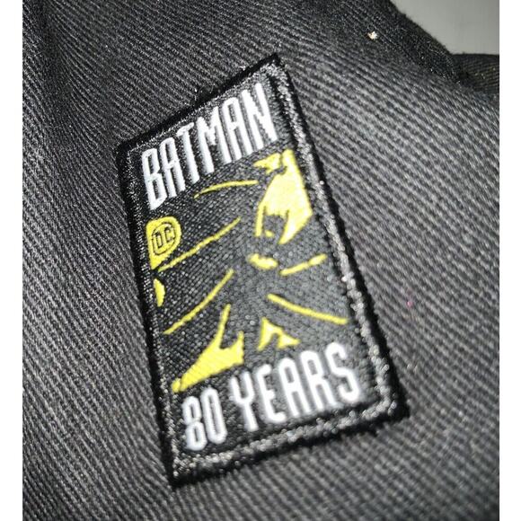 Batman 80th Anniversary Ball Cap Black Adjustable Outdoor Snapback Skater HatNEW - Picture 10 of 10